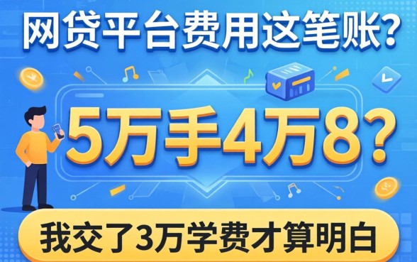 借5万到手4万8？网贷平台费用这笔账，我交了3万学费才算明白